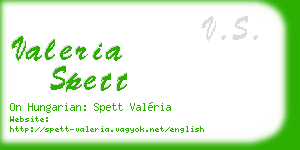 valeria spett business card